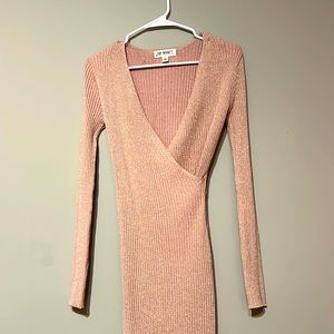 Dress gold pink nice dress